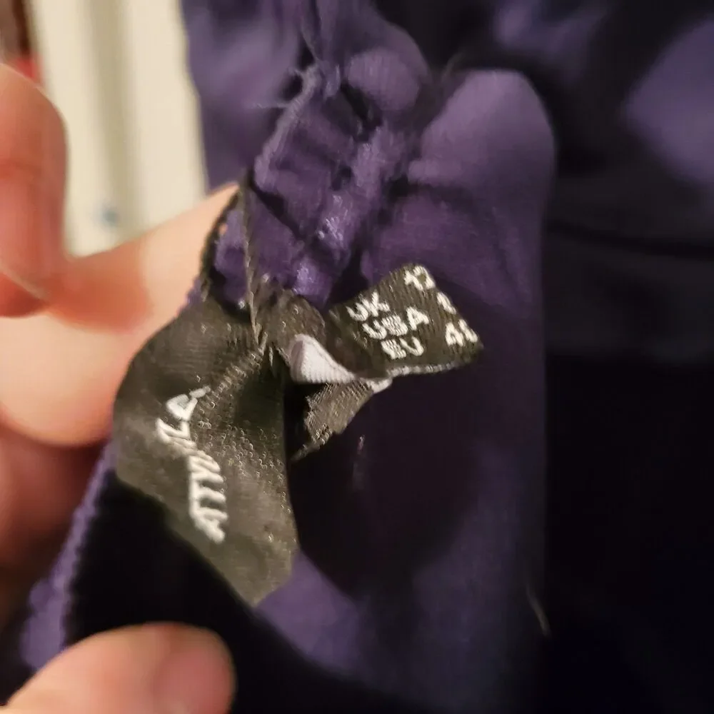 NWT Pretty Little Thing Navy Blue V Bar Binded Midi Plunge Dress 8 Bodycon - Picture 5 of 6